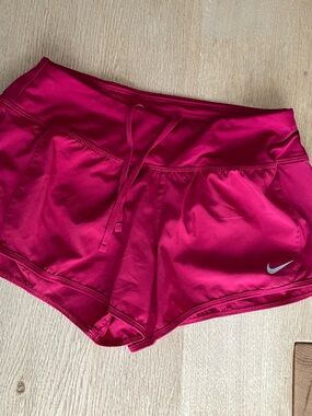 Nike deep red Dri-FIT Active running shorts - soft, wide waistband , size small
